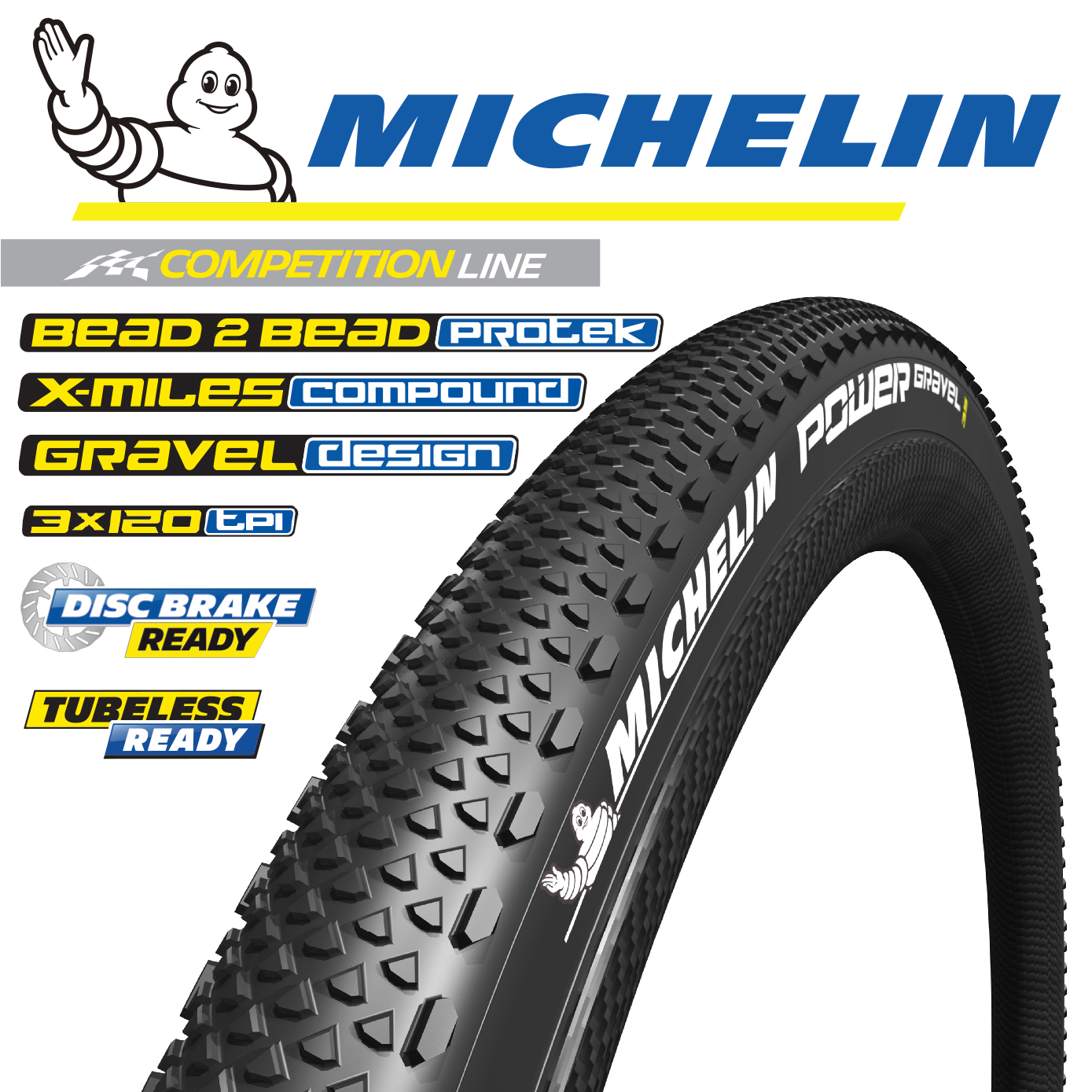 michelin power gravel tlr road tyre